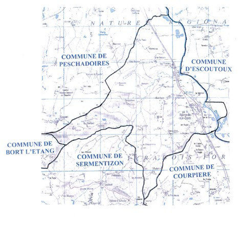 Plan de la commune de Néronde-sur-Dore